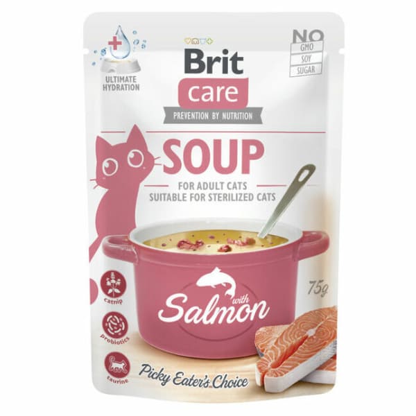 Brit Care Cat Soup Salmon kaķu dzēriens ar lasi 75 g